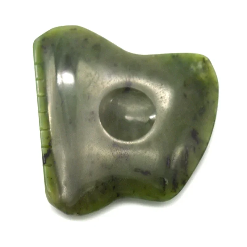 Natural Nephrite Jade New Shape Design Massage Gua Sha Facial Maasge Anti Aging Guasha Tools For Promote Blood Circulation