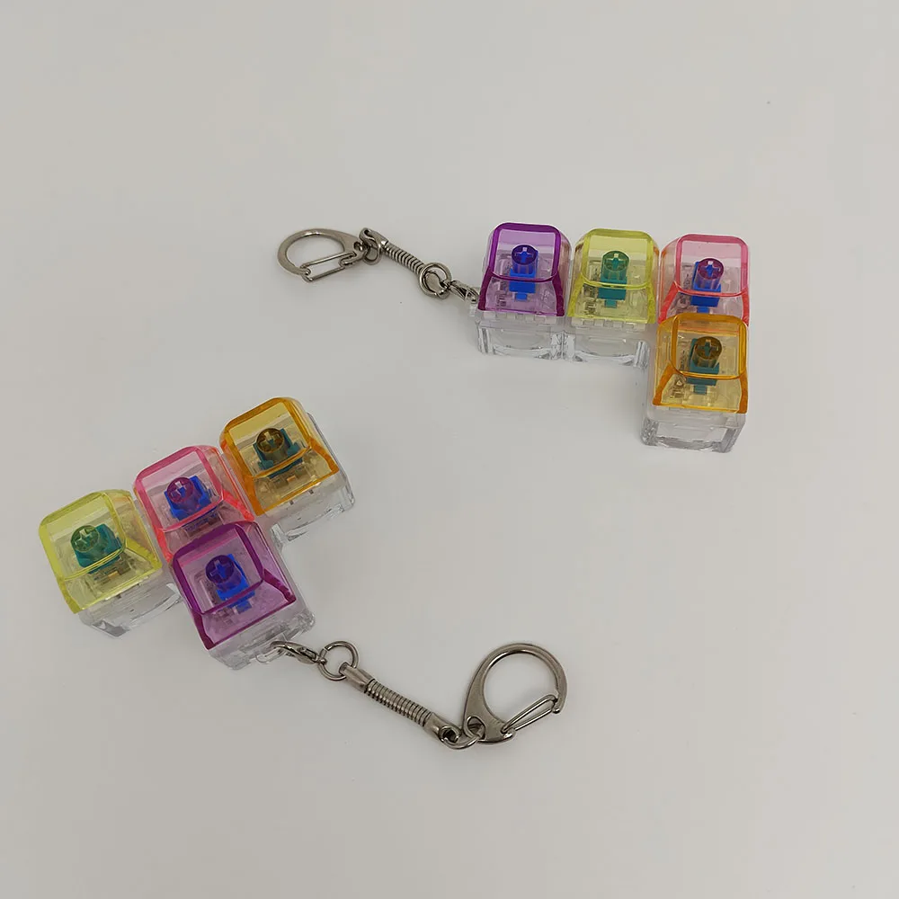 Fingertip Press To Decompress New Strange Toys Transparent Key Cap Keychain Key Ring Mobile Phone Backpack Pendant