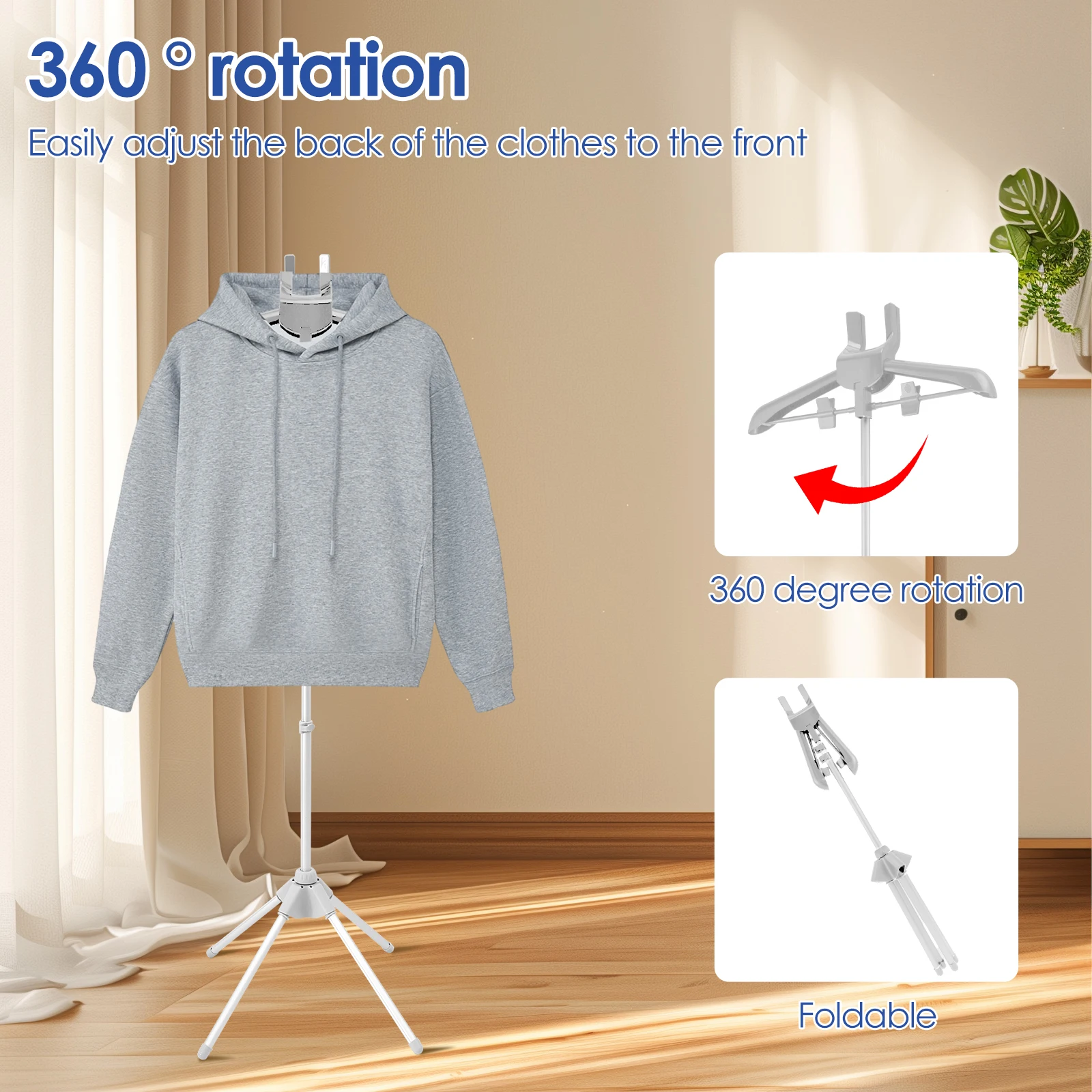 Adjustable Garment Hanger Folding Garment Steamer Rack Portable Steam Iron Steamer Hanger Versatile Steam Stand Clothes for Home