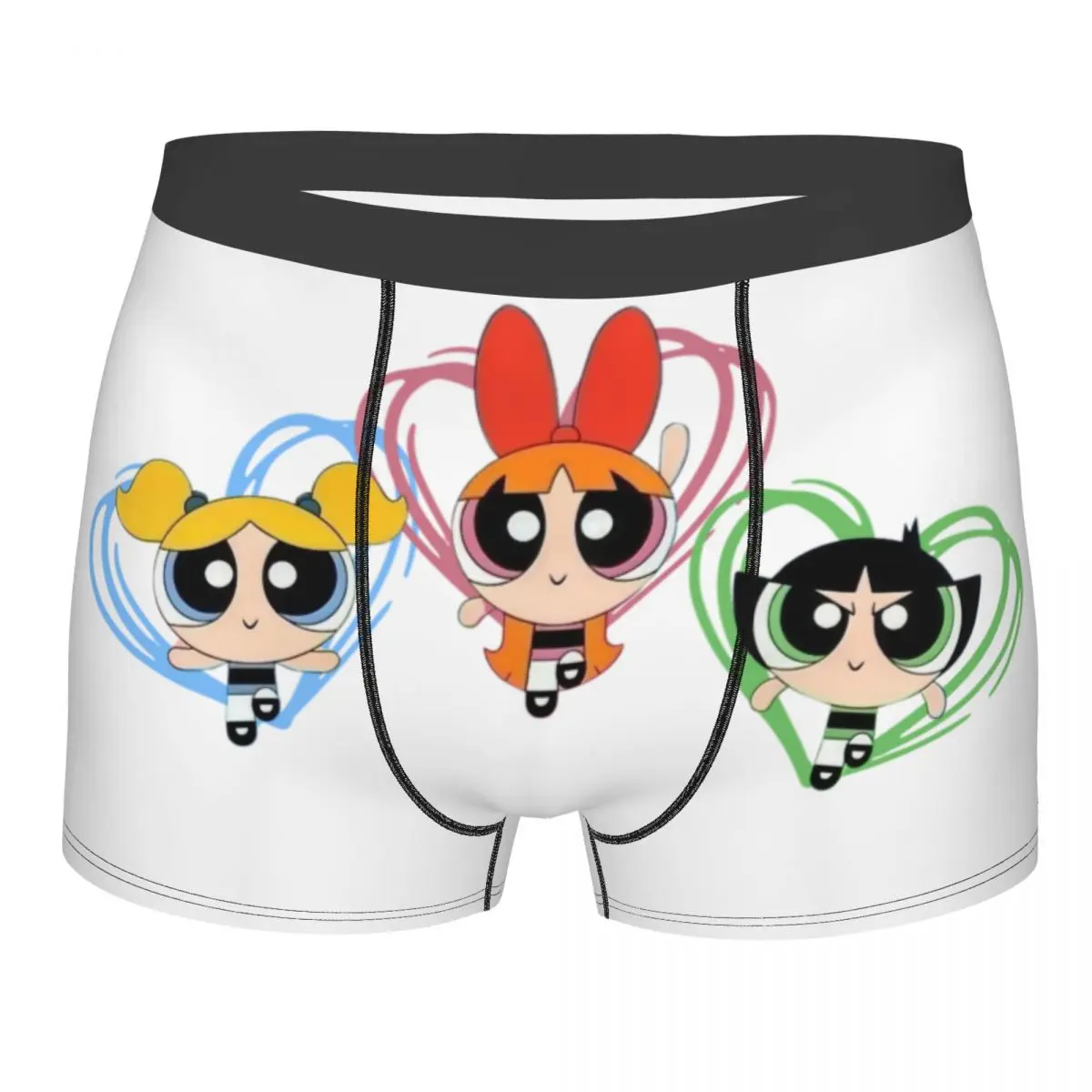 Fashion Powerpuff Girls Cartoon Animation Boxers Shorts Underpants Men's Stretch Briefs Underwear