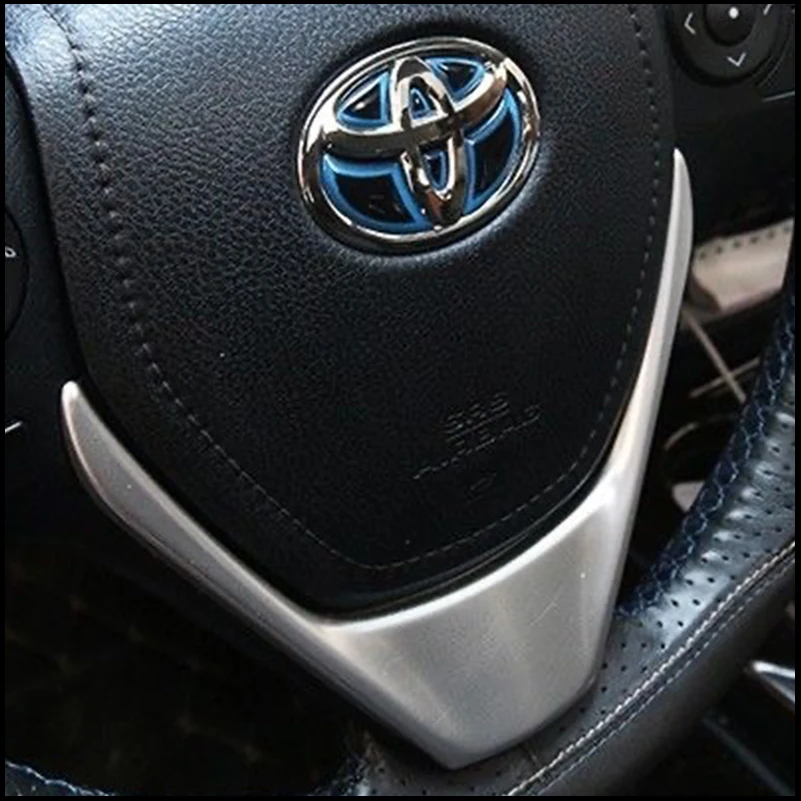 

For Toyota RAV4 RAV 4 2013-2017 Steering Wheel Decorative Frame Cover Trim Style V Auto Accessories