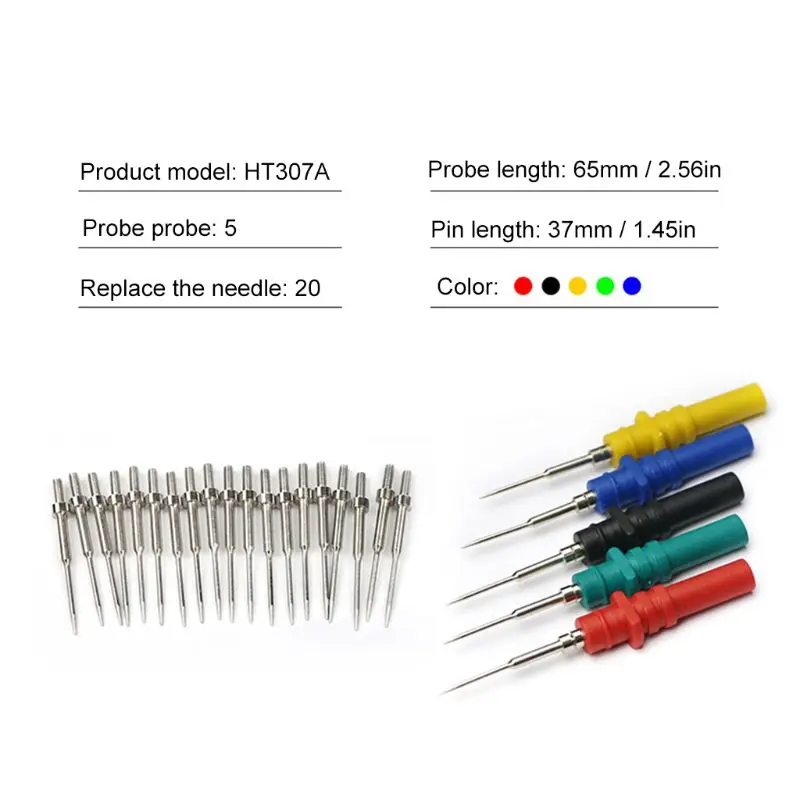 5 Pieces HT307A Automotive Oscilloscope Acupuncture Probe Pins Oscilloscope Electrical Acupuncture pin-tip Probe Pins