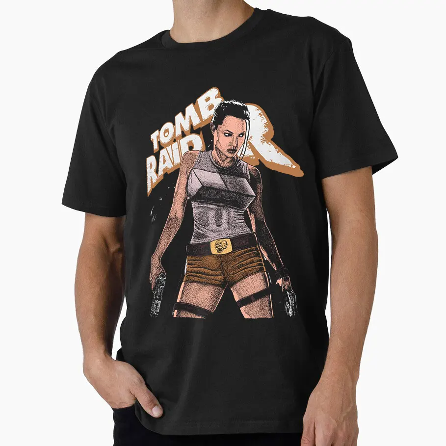 Retro Video game Tomb Raider Angel of Darkness Lara Croft Gift t shirt for gamer 1212 Short Sleeve Graphic Clothes US Size Tee