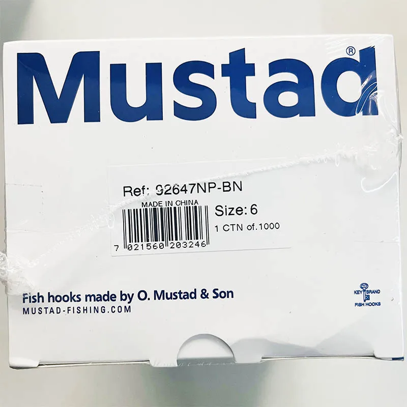 موستاد هوك 92647NP-BN-119 1000 قطعة بالجملة السائبة قطعة/الوحدة خطافات صيد السمك مقبض طويل ثقب العين الشائكة هوك الحصين بومفري فيشين