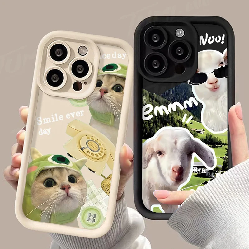 Cute Sheep Cat Dog Soft Silicone Case for Xiaomi Redmi Note 13 12 11 Pro Plus 12S 11S 10S 10 9 9S 8 12C 13C Shockproof Cover