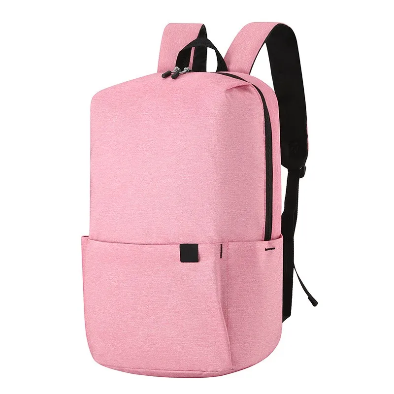 Bolsa de moda masculina mochila cor deslumbrante mochila esportiva saco sólido alça macia lona neutra/masculino ou feminino náilon