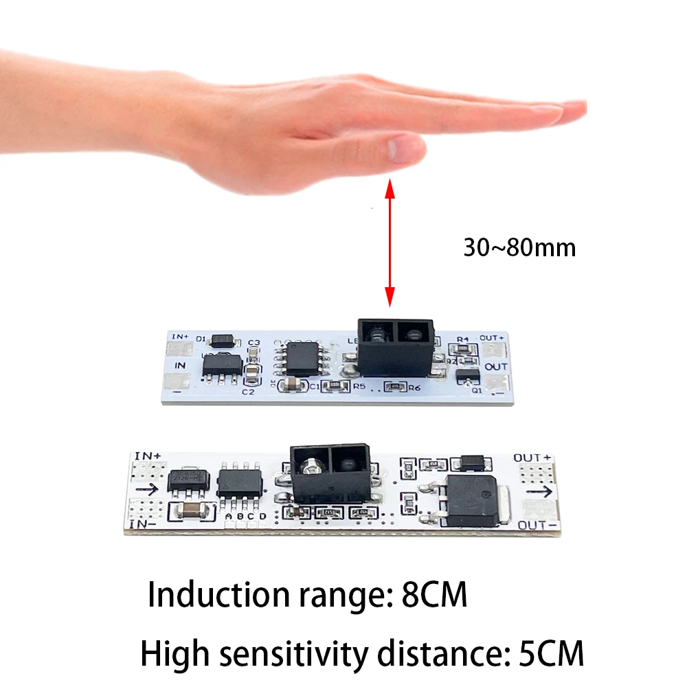 Touch Switch Capacitive Module 5V-24V 3A LED Dimming Control Lamps Active Components Short Distance Scan Sweep Hand Sensor