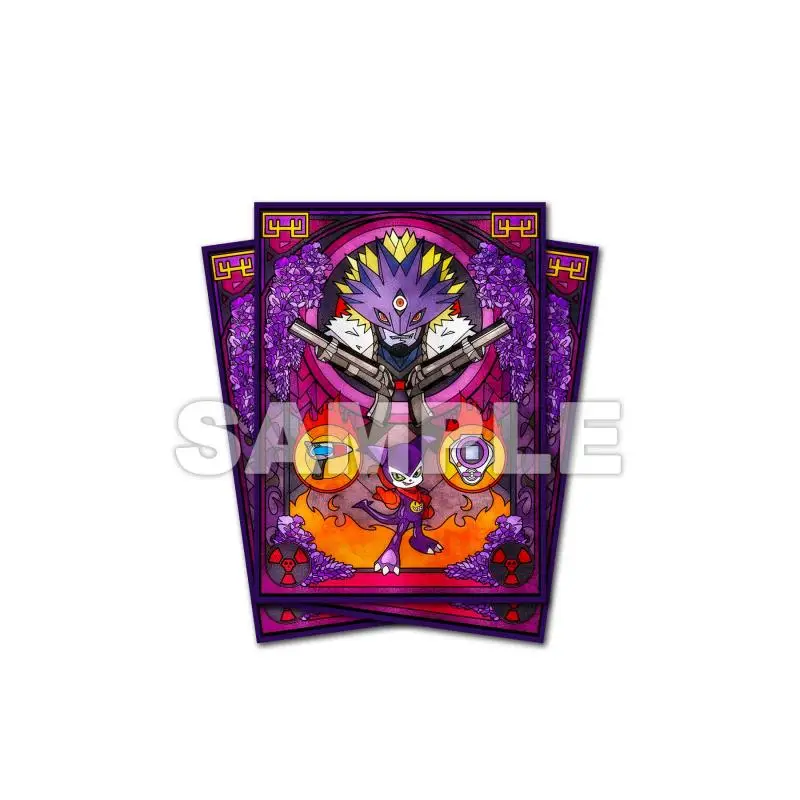 60 개/대 디지몬 모험 Beelzebumon 카드 슬리브 DTCG PTCG 애니메이션 및 게임 컬렉션 카드 보호 커버 선물 장난감 67*92mm