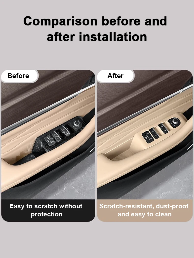 

Car Door Button Protective Pad For Renault Grand Koleos 2025 Accessories Geely Monjaro 2024 2026 Silicone Window Lift Panel Mat
