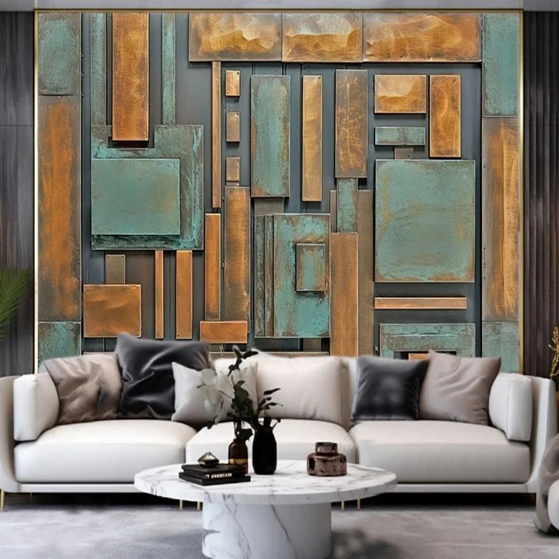 Custom 3D Photo Wallpaper Modern Retro Minimalist Art Geometry Creative Murals Cafe KTV Bar Background Decoration Wall Sticker