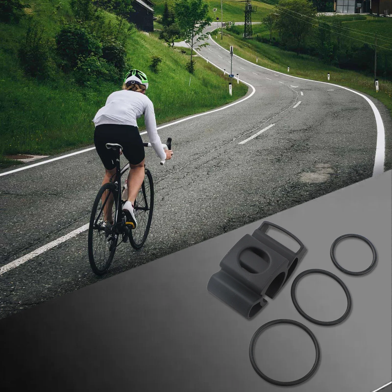 1x Bicycle Smartwatch Holder 80*40mm Silicone 1x Bicycle Smartwatch Holder 80*40mm Silicone For Polar Bike Mount Accessories