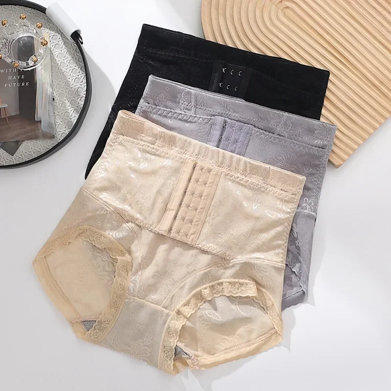 通気性のあるミッドウエストバックルウエスト引き締め下着、お尻を持ち上げて形を整える産後ウエスト引き締めと股間