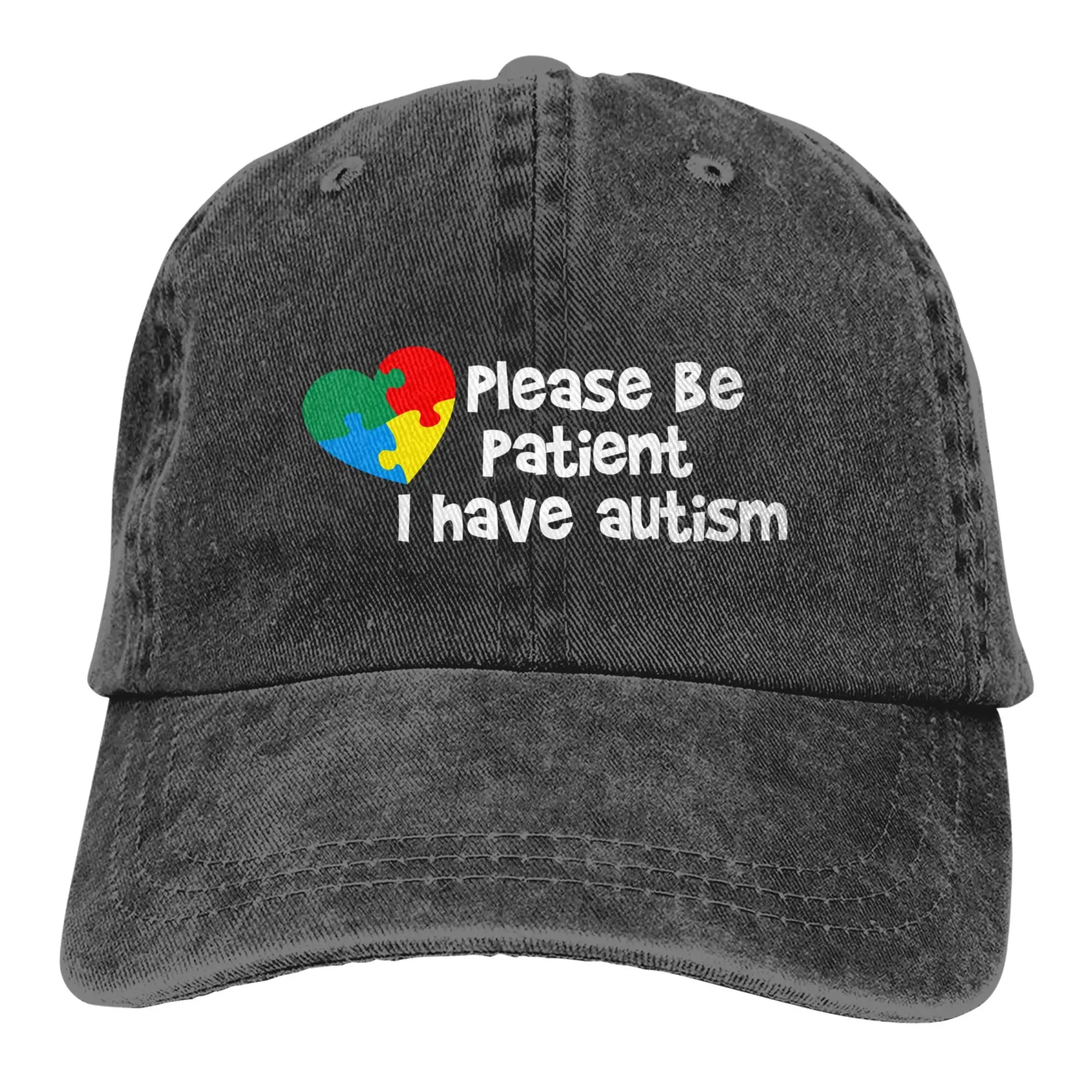 Please Be Patient I Have Autism Baseball Cap Adjustable Classic Vintage Low Profile Washed Cotton Dad Hat for Women Men