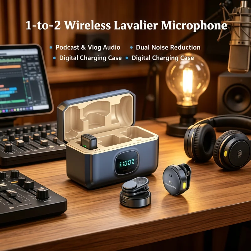 Magnetic Lavalier Microphone Clip On - 무선 자기 부착식 핀 마이크, 디지털