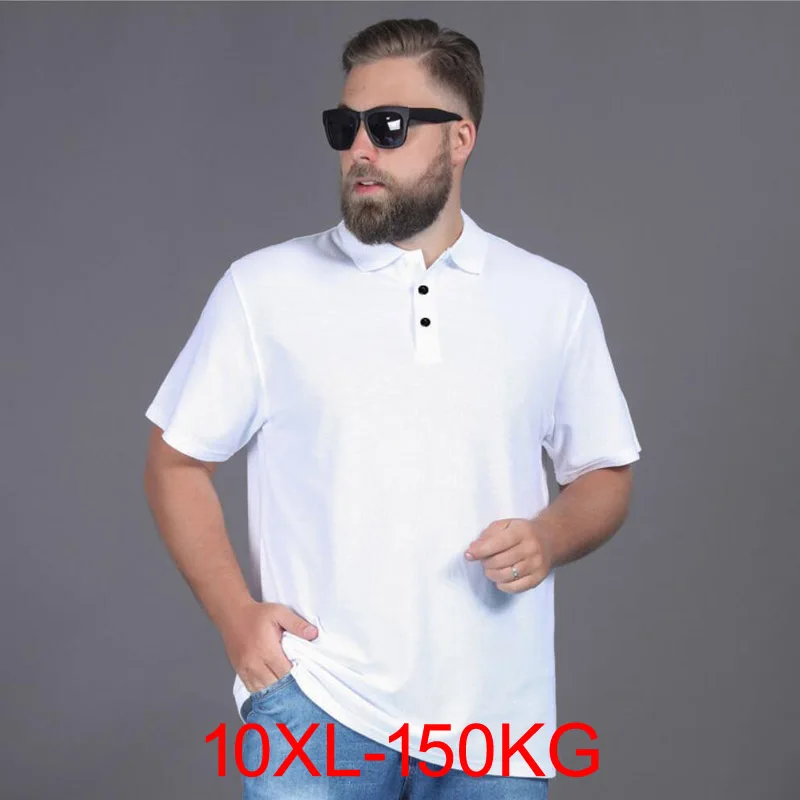 

Summer Men Hole Breathable t shirt Quick dry short sleeve large size 5XL 9XL 10XL elasticity sports tees tops turn down collar