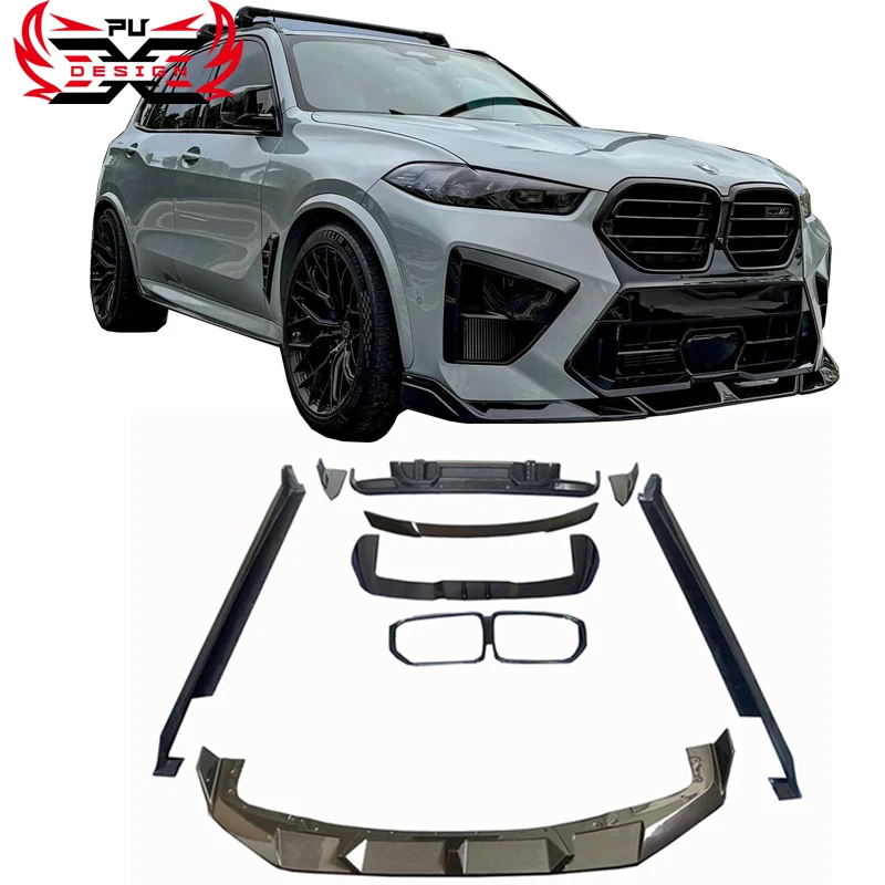 Für  X5M F95 lci LD Style Trockene Kohle faser Front lippe Front stoßstange Seiten rock Heck diffusor Wing Body Kit