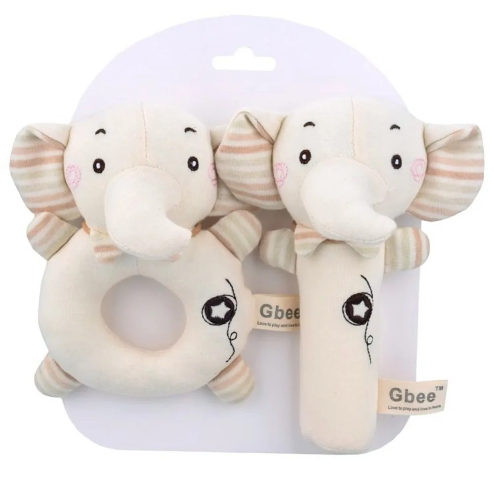 Nette Cartoon Tiere Baby Hand Shaker Weiche Kind Pädagogische Handbells Neugeborenen Komfort Spielzeug Baby Komfort Spielzeug Plüsch Infant Rassel