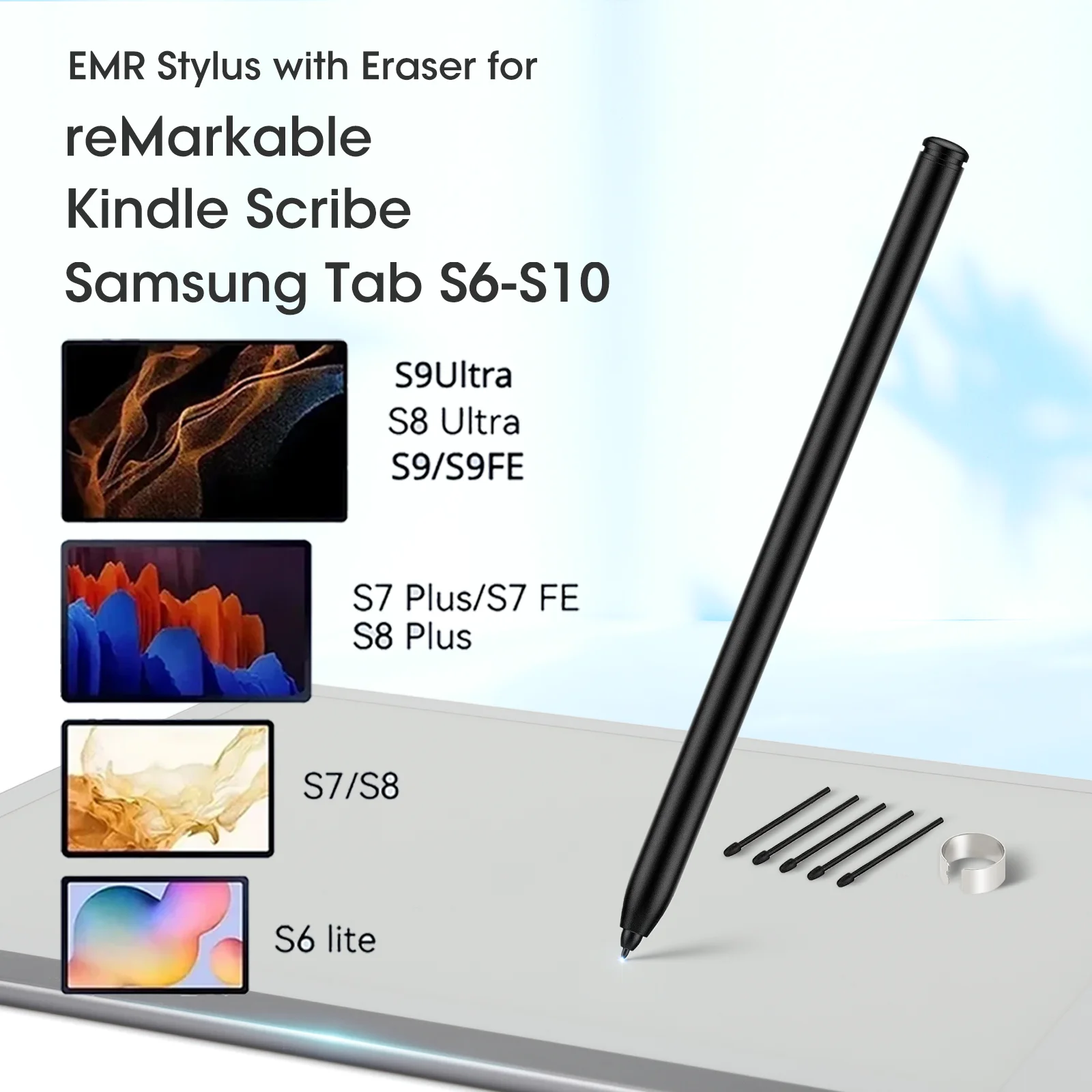 

For Remarkable 2 Pen/Samsung Stylus S Pen Tablet Wireless Connectivity Pen for Tab S6 Lite S7FE S7 S7 Plus S8 S9 S9FE S10FE