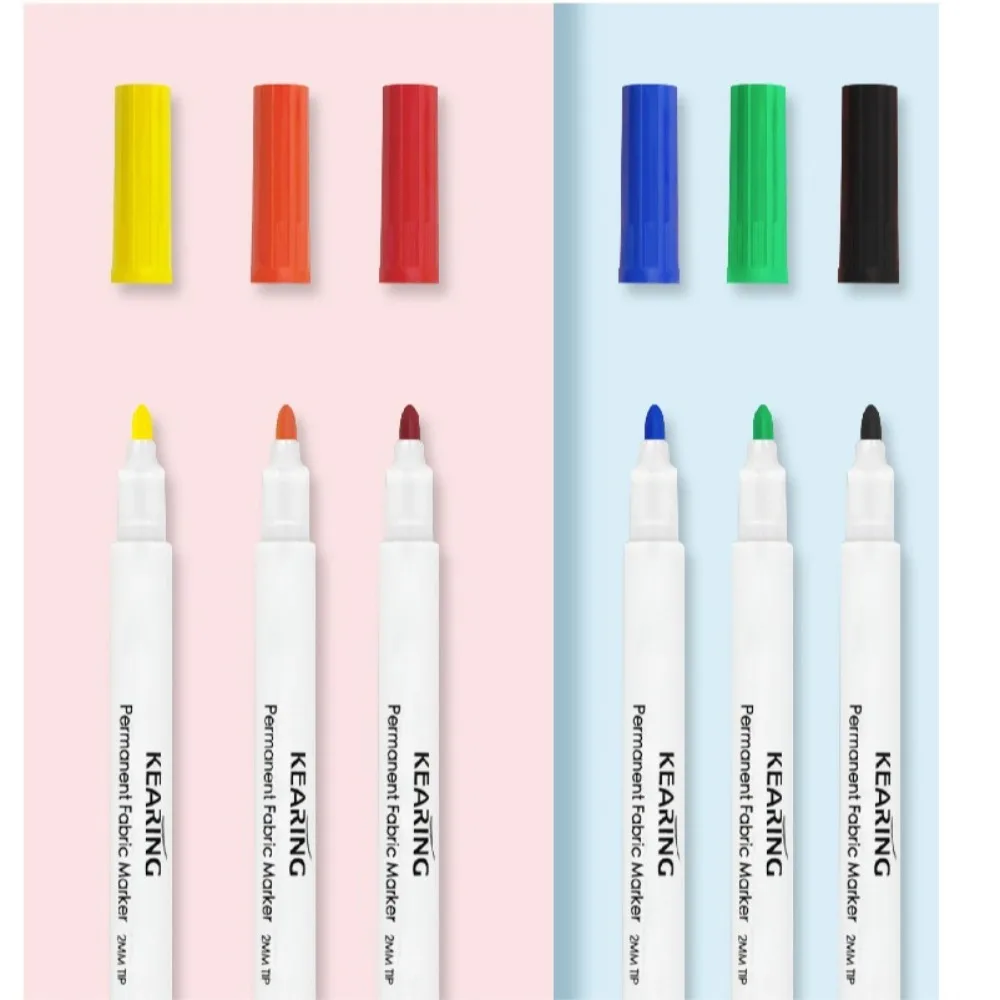 กันน้ําถาวรเครื่องหมายผ้า Colorfast วาดผ้าสิ่งทอ MARKER ปากกาภาพวาดถาวรสีปากกาหิน
