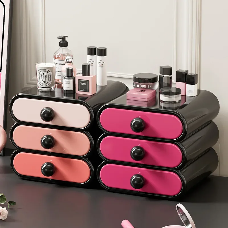 Hot Drawer Style Cosmetics Storage Box, High-end Home Dressing Table, Partitioned Storage, Large Capacity Cosmetics Storage Rack