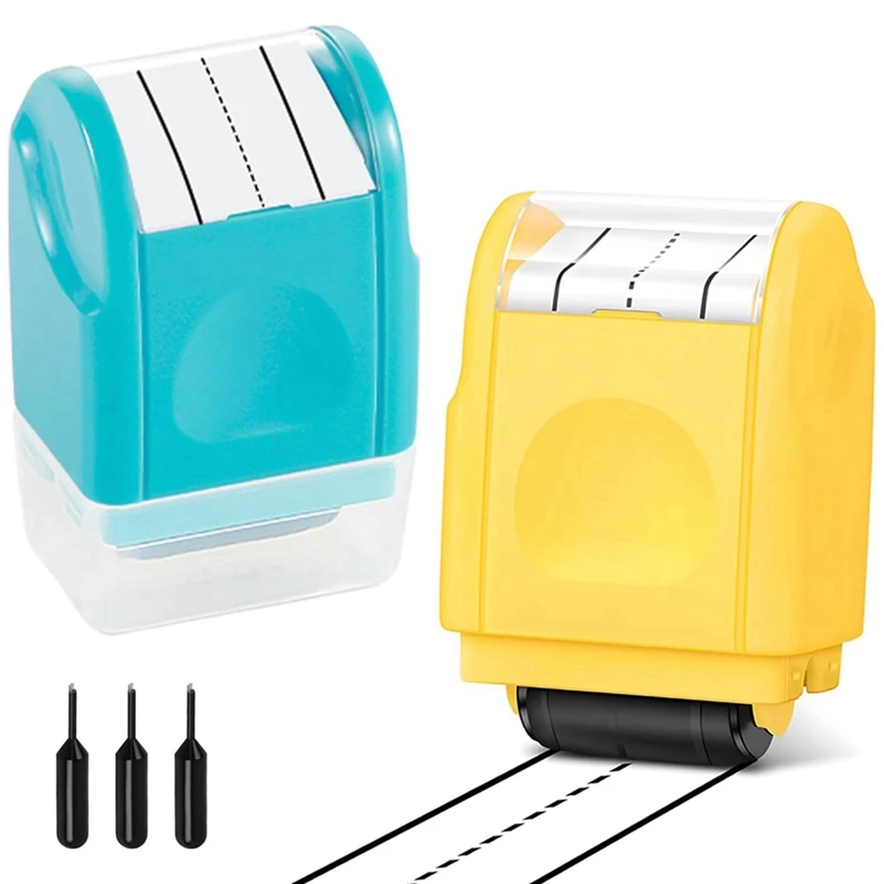 Handwriting Lines Stamp Roller - 2PCS Practice Roller Stamp Roller Stamp Self Inking Line Rolling Stamps