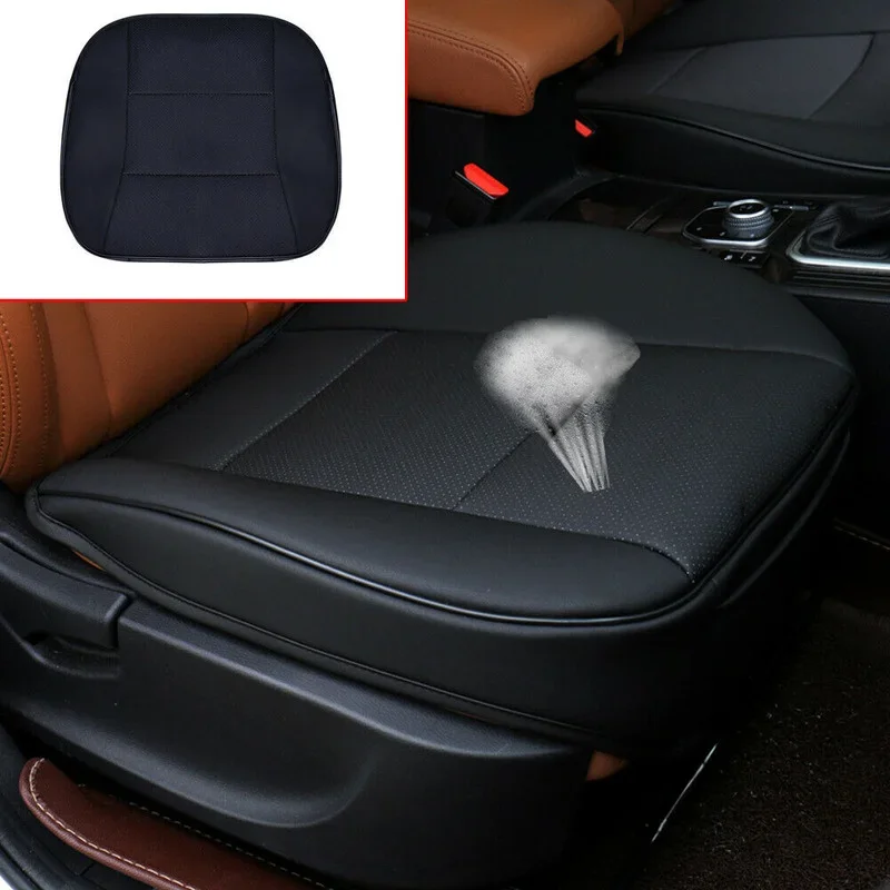 

Universal Black PU Leather Car Seat Cover Pad Cushion Mat Protector Accessories Nonslip Car Seat Cushion Driver Seat Comfortable