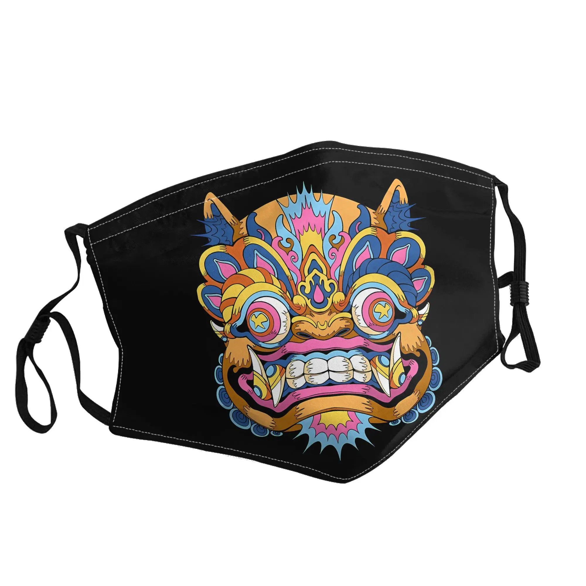 

Балийская маска Баронг, унисекс, для активного отдыха, с модным принтом