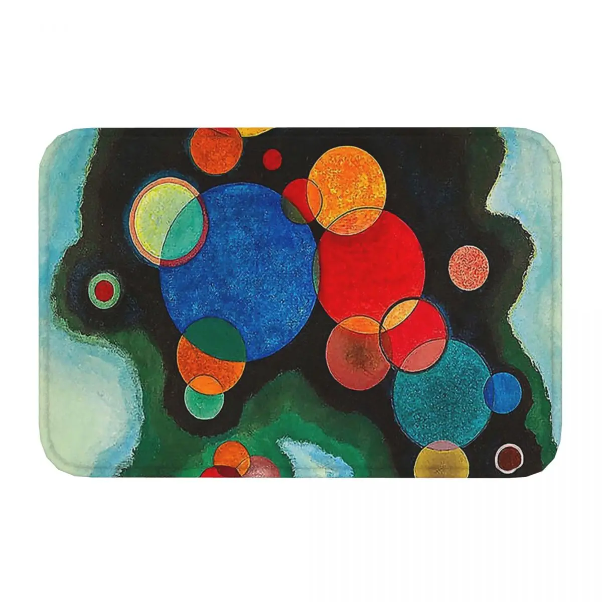 Russian Painter Non-slip Doormat Wassily Kandinsky Expressionism Living Room Kitchen Mat Prayer Carpet Flannel Pattern Decor