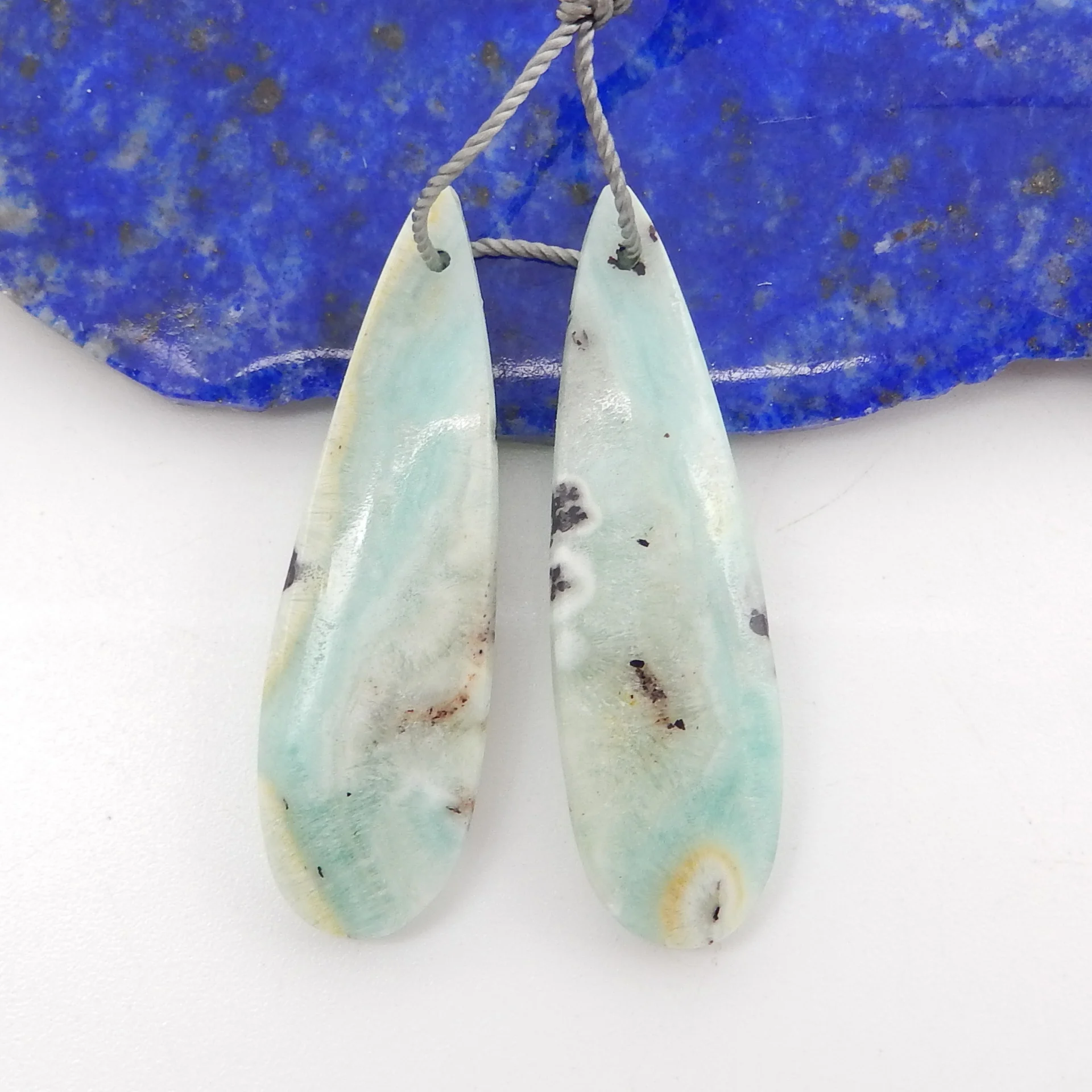 Natural Hemimorphite Water Drop Earrings For Women,Simple Fashion Handmade DIY Jewelry Gemstone Birthday Gift