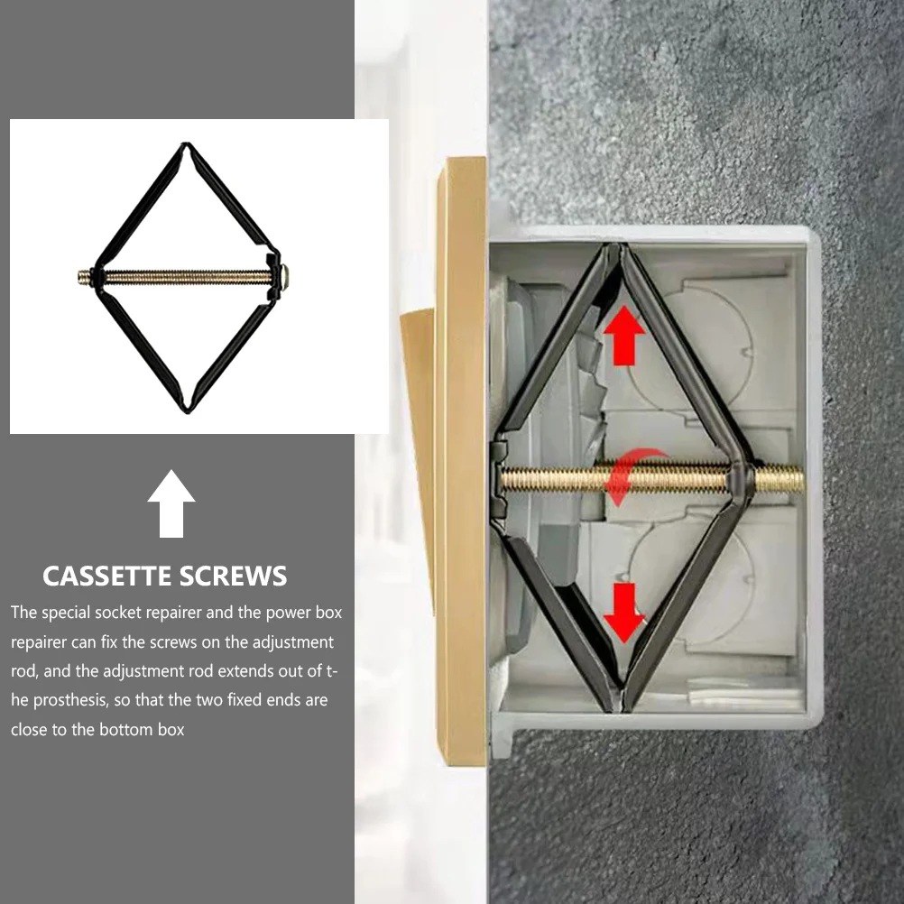 10 Pcs Cassette Restorer Universal Socket 86 Type Repairer Screw Fixer Device Switched and Outlet Metal