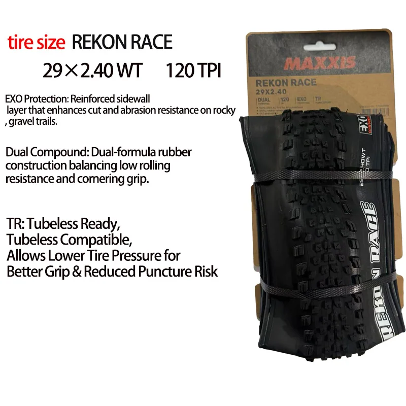 Maxxis ASSEGAI / Minion DHR II / Rekon Race Mountain Downhill Bike Tires, Anti-Puncture 29" Bicycle Tires for All-Terrain Use