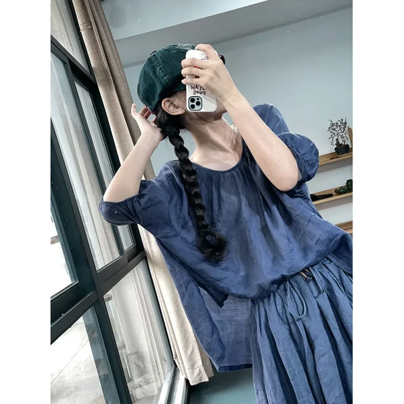 المتضخم الصيف 2 قطعتين مجموعة المرأة عادية موضة بلوزات السيدات مرونة عالية الخصر كشكش مطوي امرأة التنانير الطويلة