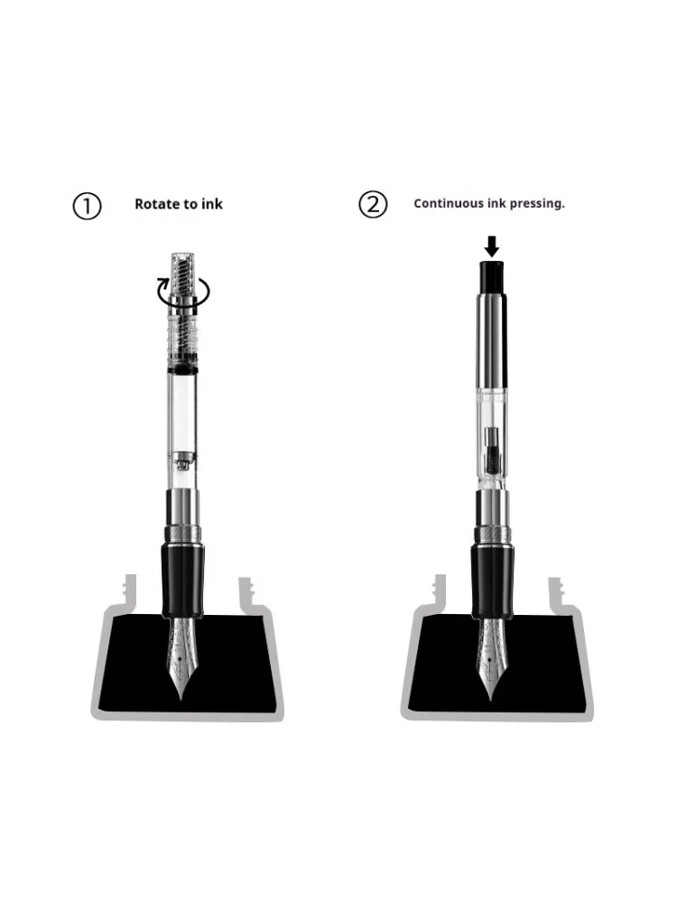 Konwerter tuszu do pióra wiecznego PILOT, CON40N/CON70, typ obrotowy/naciskany, absorber tuszu kompatybilny z piórami wiecznymi Smile/78G/88G — zdjęcie produktu 7