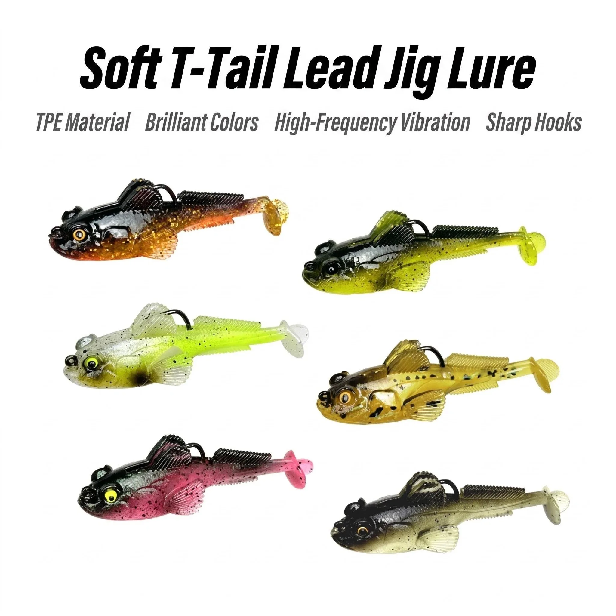 1pcs 10g13g18g Goby Lure Jig Worm Wobbler  Silicone Gobius Soft Bait Dark Sleeper Fishing Lure for Pike Bass Shad Swimbait Pesca - view 2