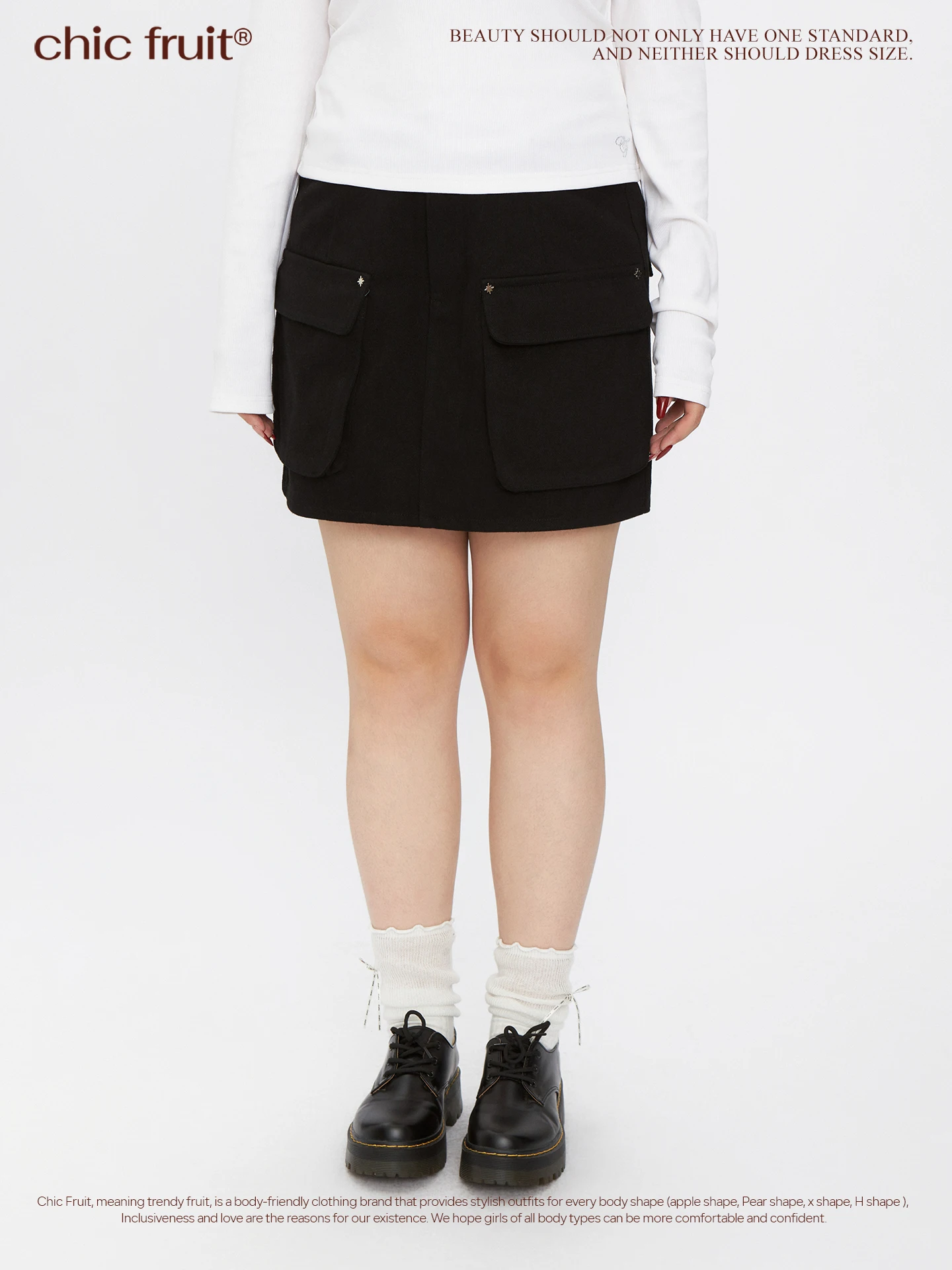 

Юбка-трапеция с высокой талией и карманами, летняя, стройнящая, универсальная женская одежда, подчеркивающая фигуру, бренд CHIC FRUIT