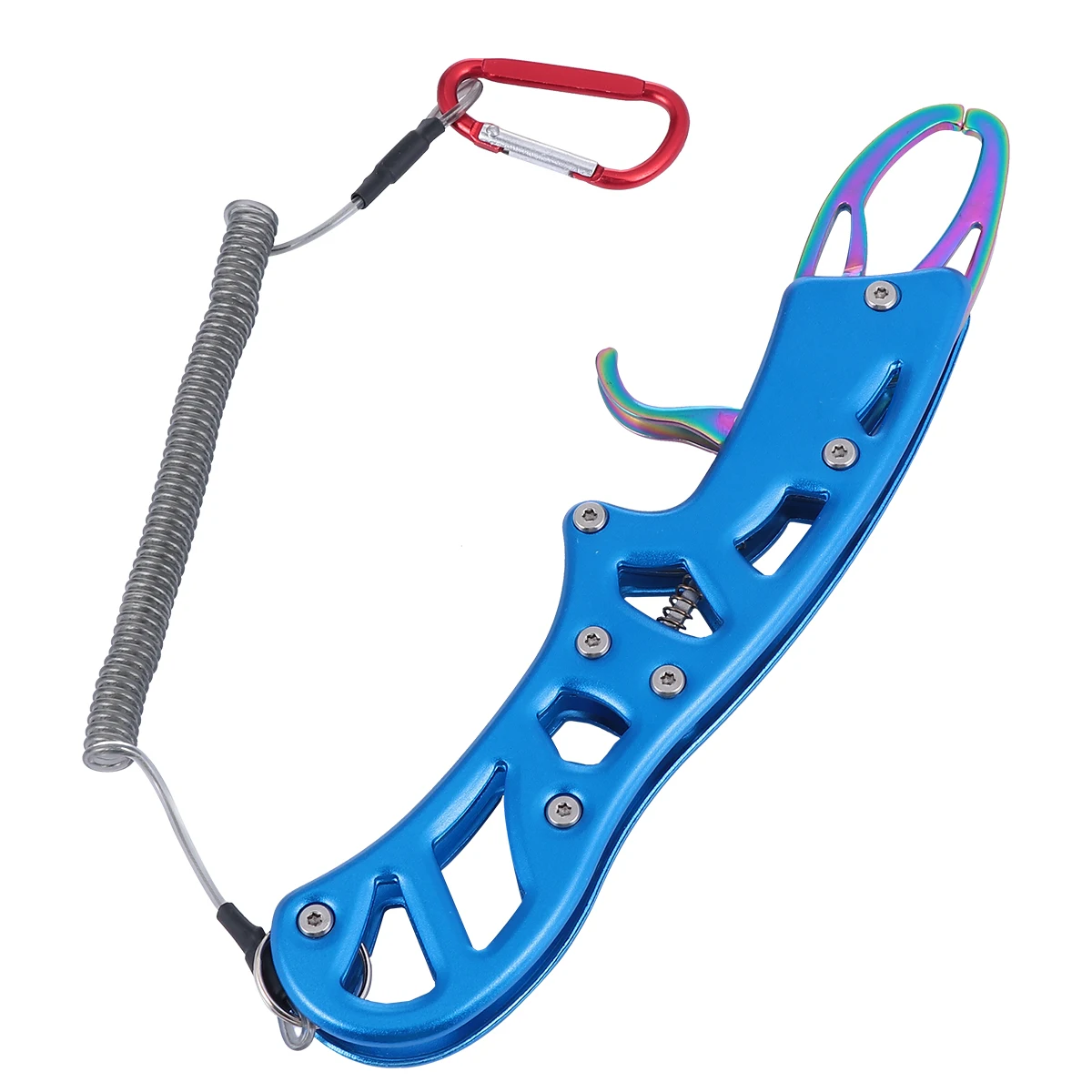 

Fishing Gripper Blue Stainless Steel Control Device Heavy Duty Fish Lip Clamp Outdoor Fishing Tool Durable Lightweight One Hand