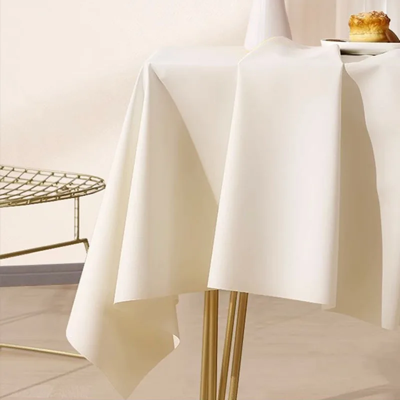 Cream style tablecloth wash-free oil-proof waterproof non-slip coffee table cloth dining table cloth round table anti-scalding