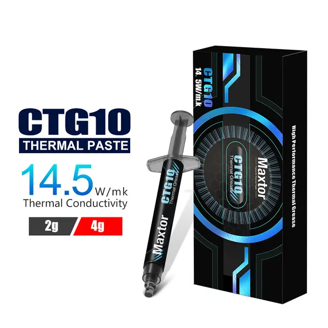 CTG10 Maxtor pasta termoprzewodząca 2g 4g wydajny smar termoprzewodzący do gier PC PS5 chłodzenie procesora GPU