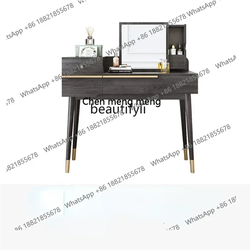cc182R zq Bedroom Dressing Table Modern Simple Dressing Table Light Luxury Dresser Storage Cabinet Integrated Small