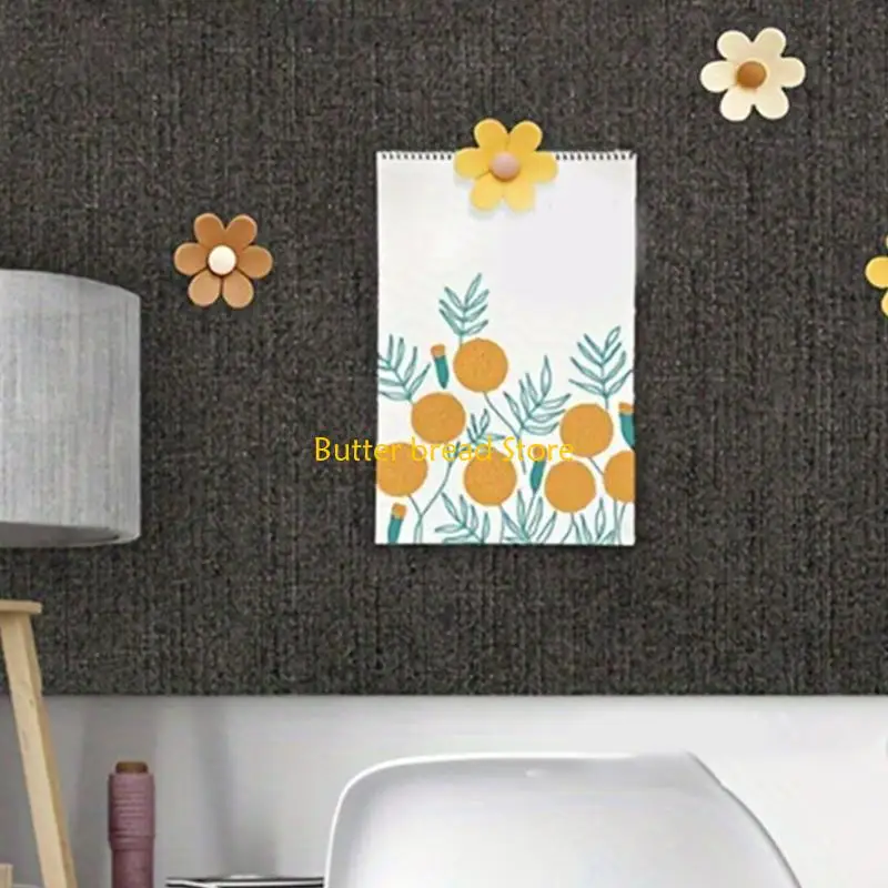 W89C 20/30Pcs Flower Head Push Pin for Bulletin Board Cork Board Tacks Drawing Pin