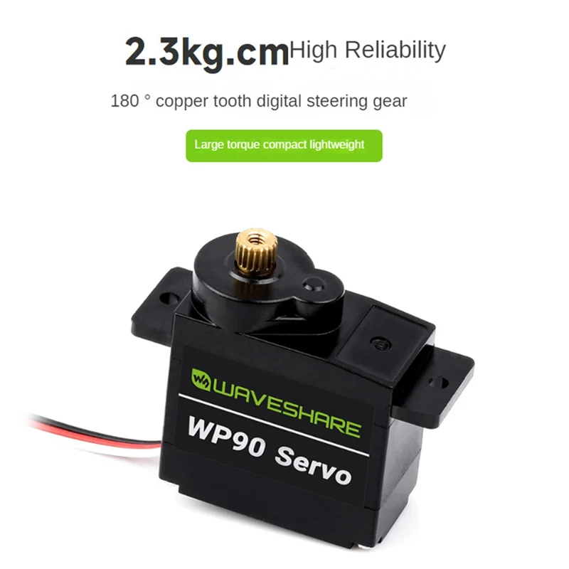 Waveshare Wp90 Digital Servo 2.3Kg Reliability 180° Copper Tooth Digital Servo High Torque Motor Control