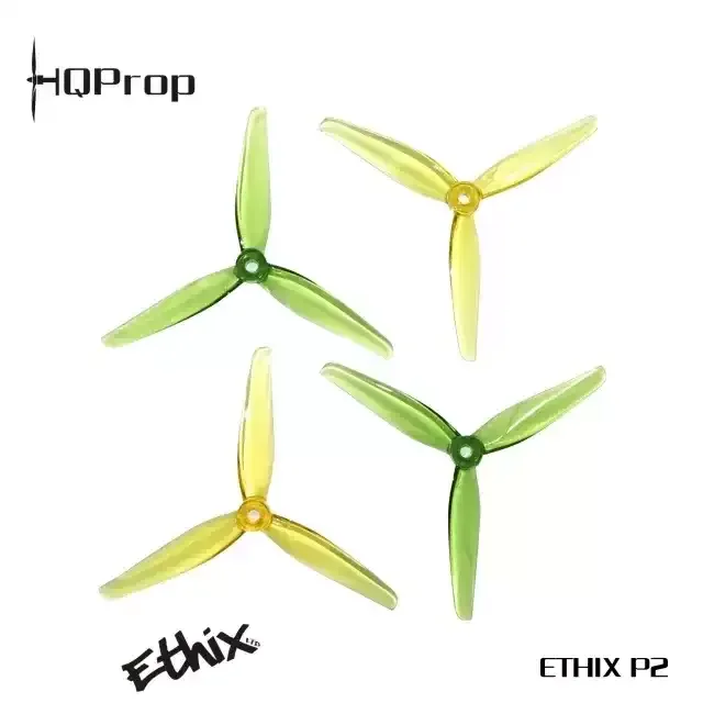 HQPROP 5.1x2.9x3 Ethix P2 Pickle 5129 PC Props Low Pitch 3-Blade 5mm Shaft Smooth Blades for 5 Inch FPV Freestyle Quadcopter
