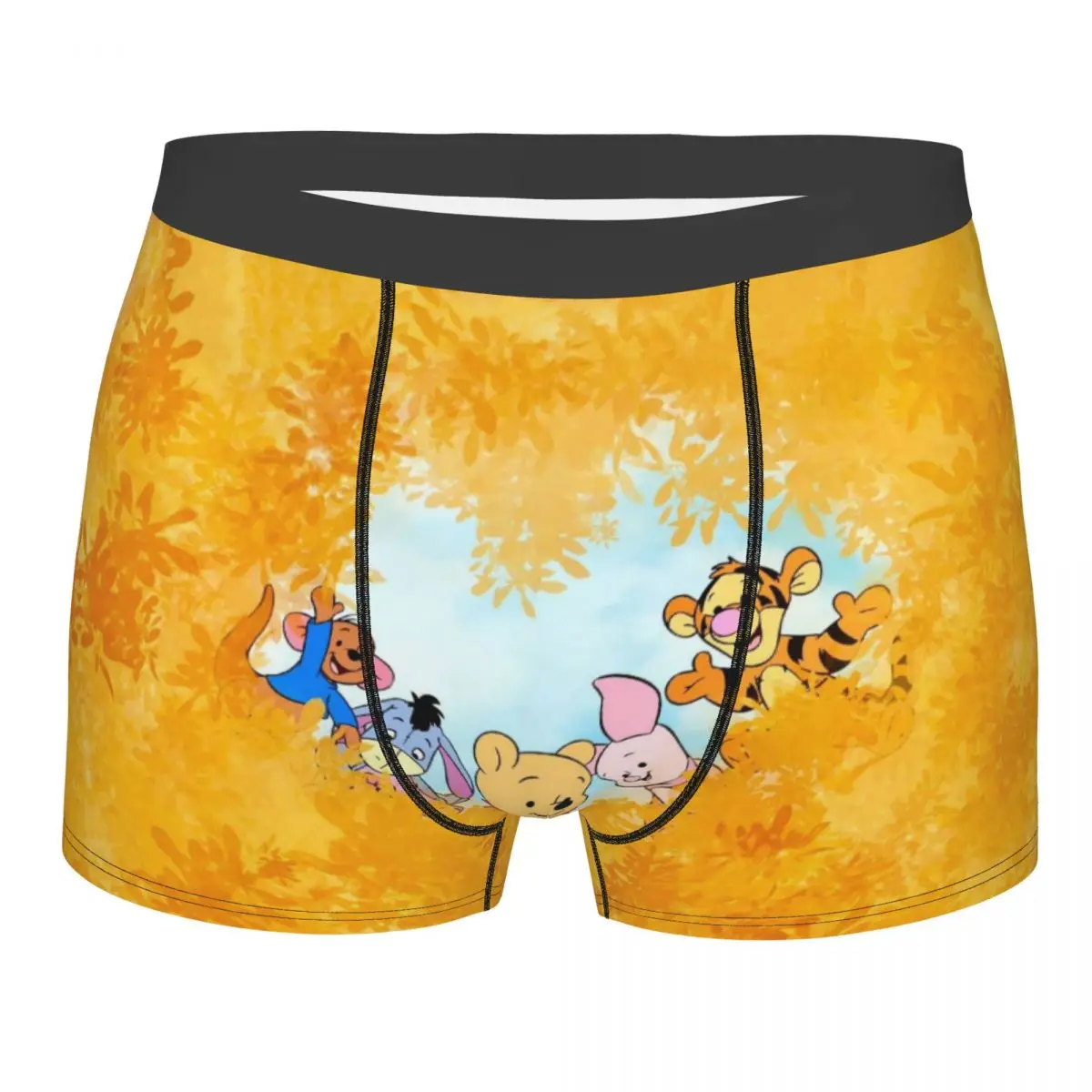 

Custom Winnie The Pooh Underwear Men Stretch Boxer Briefs Shorts Panties Soft Underpants For Male