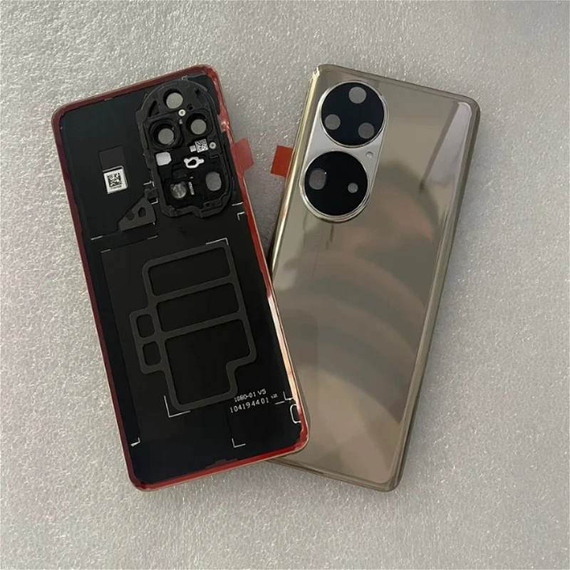 Best A++ Glass Battery Back Cover For Huawei P50 Pro Housing Door Rear Case Mobile Lid with Camera Frame Lens + Adhesive Shell