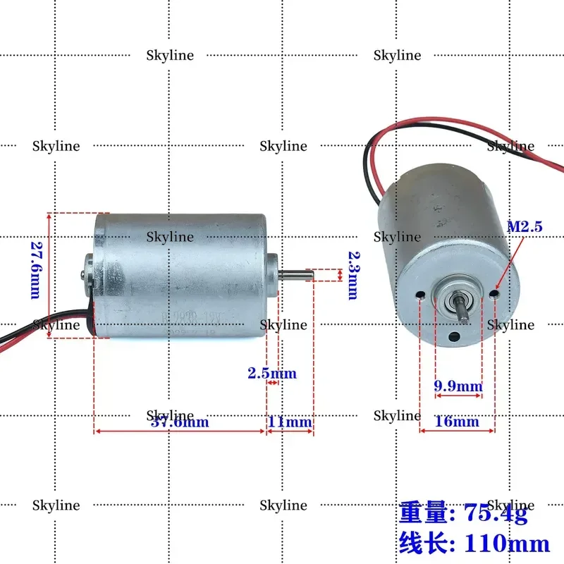 Double Ball Bearing BL2838 Brushless Motor Built-in Drive DC6V-12V Inner Rotor 28mm Brushless Motor