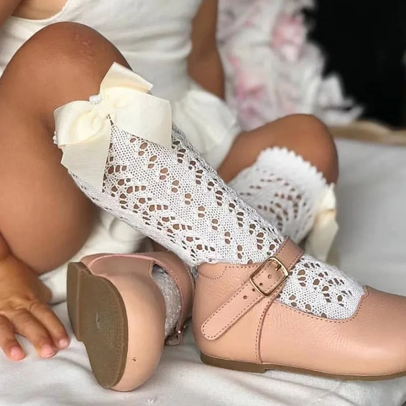 

Girl Long Tube Socks Children's Knee High-quality Warm Dance Cute Bow Long Socks High Quality Kids Socks spring, summer, autumn,