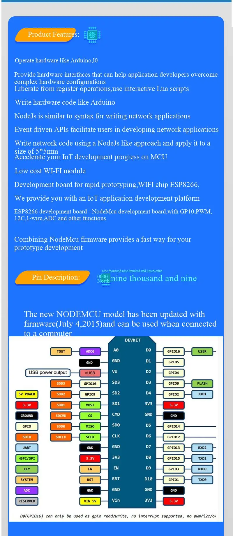 ESP8266 Serielles WIFI-Modul, CP2102/CH340, NodeMCU, Lua V3 IoT-Entwicklungsboard Ausgestattet mit 0,96-Zoll-Bildschirm / DHT11-Modul – Detail 10