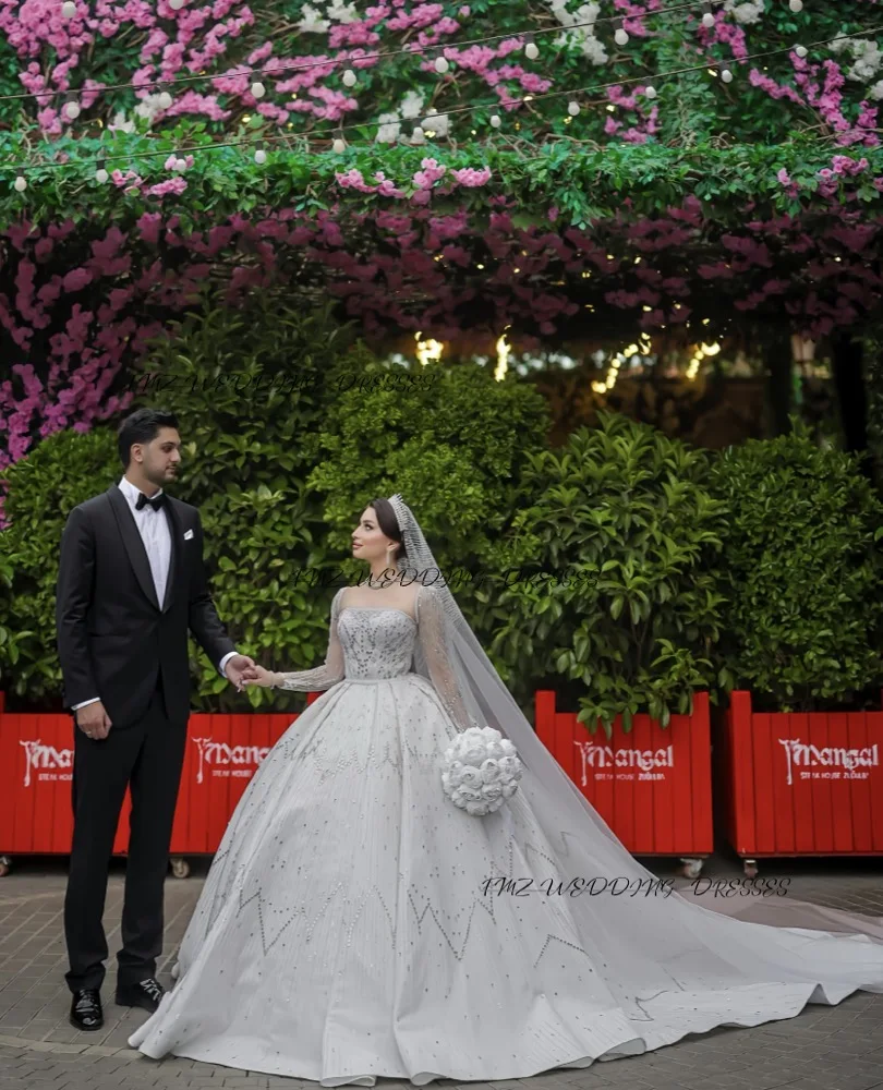 Customized wedding dress beaded square collar Elegance weddings dresses vestidos de novia amanda novias amanda novias official