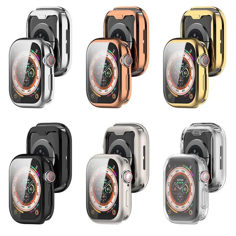 TPU Silicone Screen Protector Case For Apple Watch 10 42mm 46mm,Full Bumper Protective Shell Cover For Iwatch10 Series Accessory