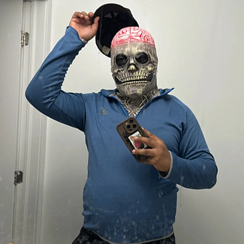 Máscara De Calavera 3D Con Sombrero Para Halloween | Casco De Esqueleto Realista De Látex Para Adultos | Disfraz Terrorífico Para Fiestas Y Cosplay